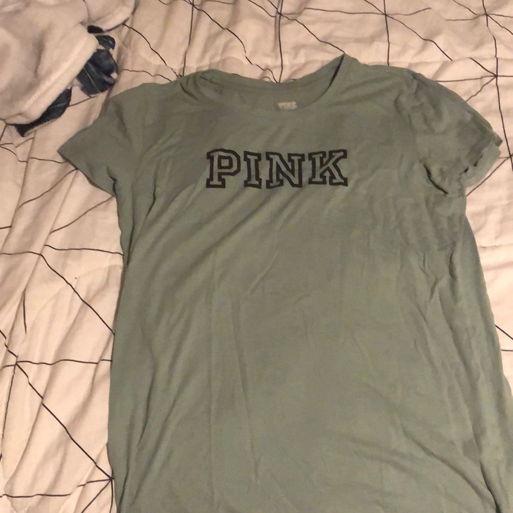 PINK t-shirt, forest green, medium